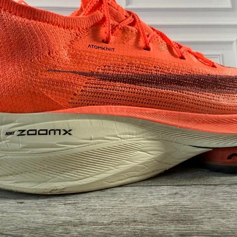 Nike Air Zoom Alphafly Next% orange running shoes mens size 12.5